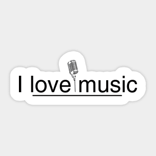 I LOVE MUSIC Sticker